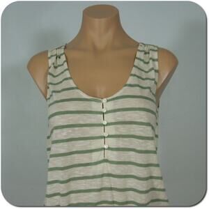 GAP Top S SMALL Womens Striped Sleeveless Elastic Waist Tie